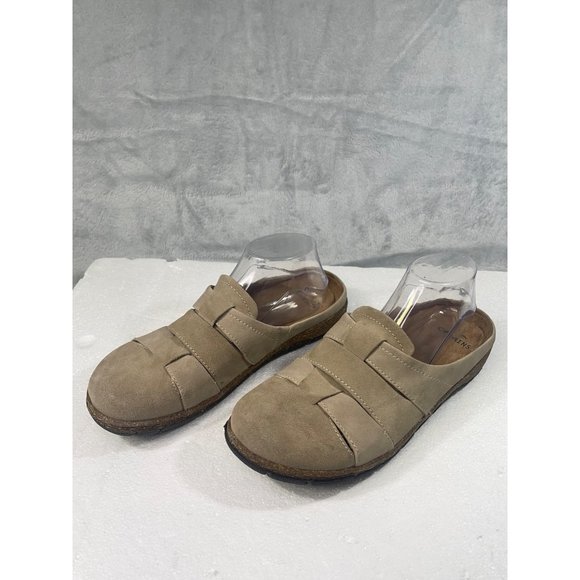 Earth Origins Shoes Women's US 10 Ellery Wheat Suede woven clogs. - Picture 9 of 16